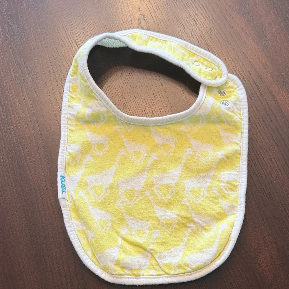 4 Pack Terry Cloth Baby Bibs Animal Print Snap Closure Feeding Set